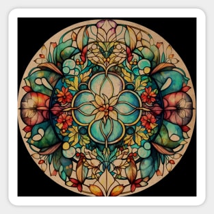 Broken Shadow Vintage Stained Glass Mandala Sticker